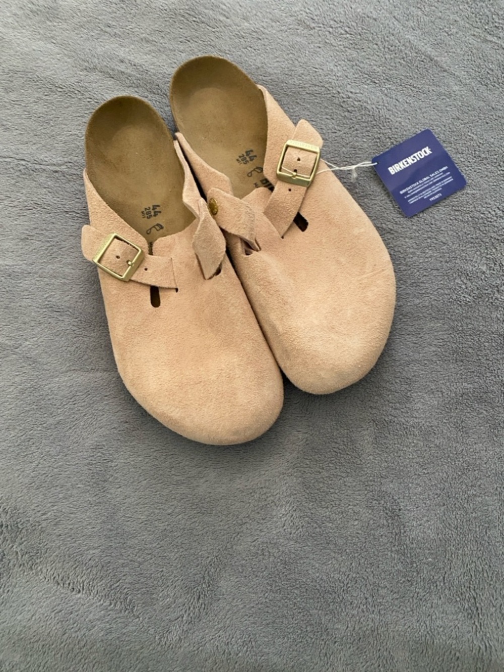 Birkenstock Suede Clogs in Blush